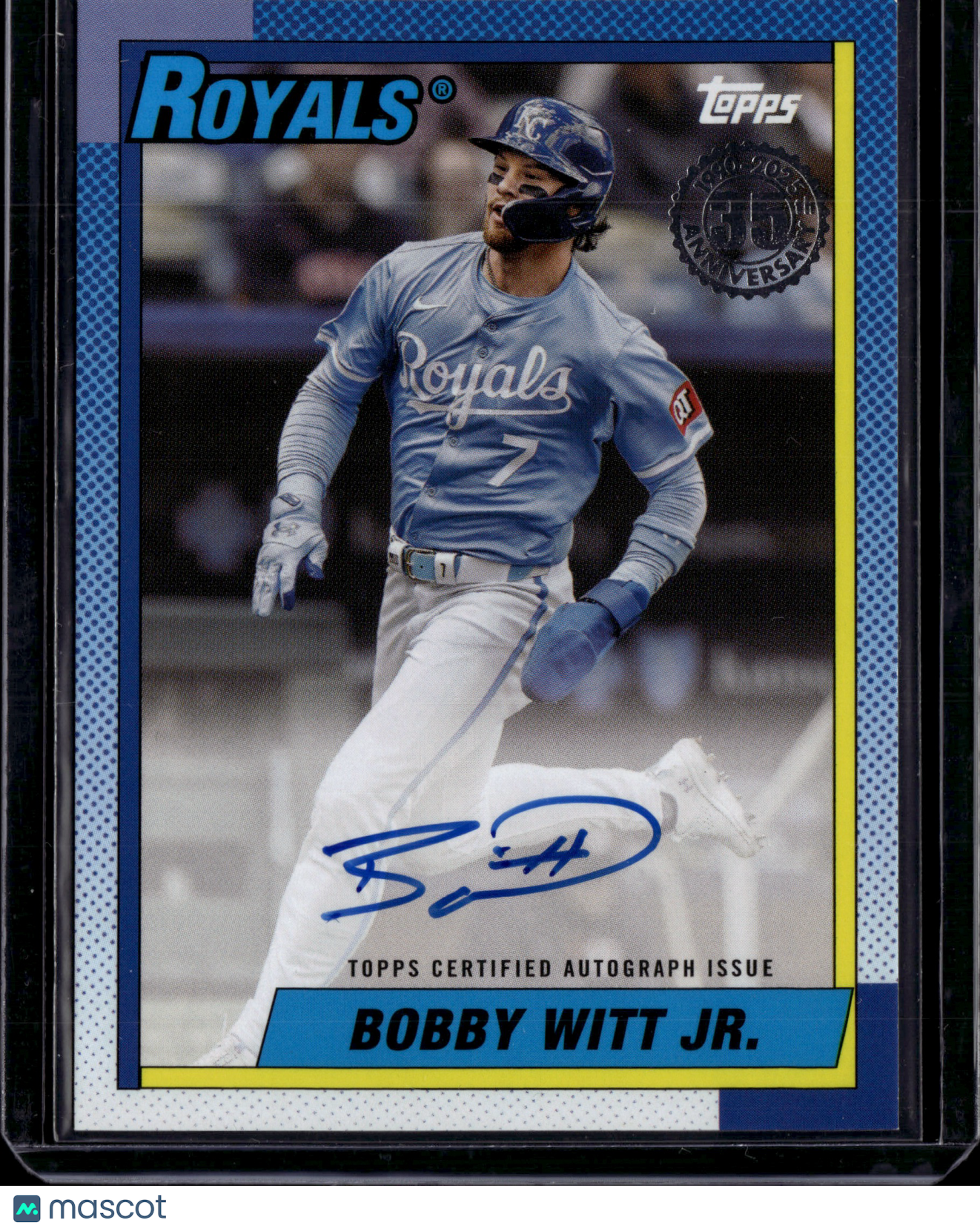 2025 Topps 1990 Topps Baseball Autograph Card Bobby Witt Jr. #90AU-BW