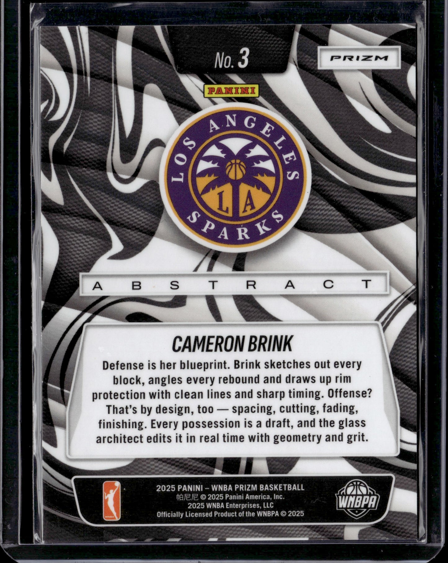 2025 Panini Prizm Abstract Cameron Brink #3