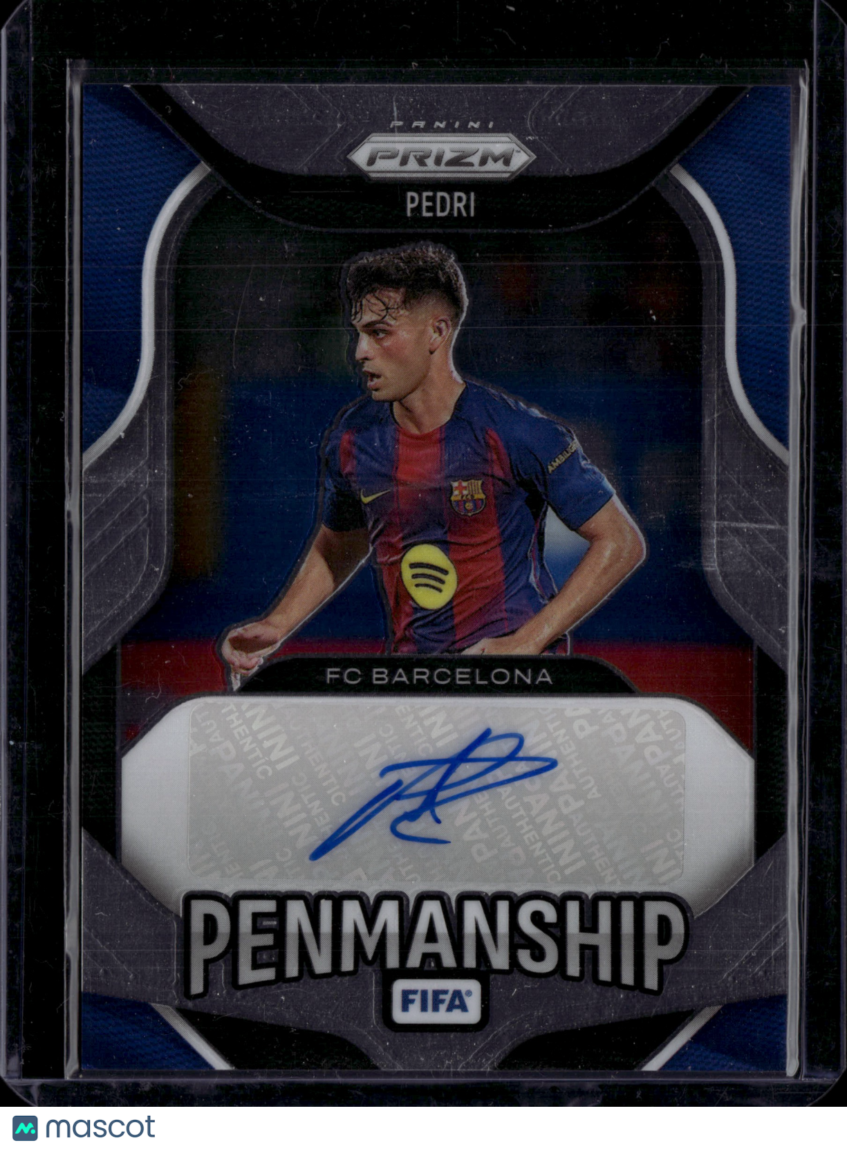 2025 Panini Prizm FIFA Soccer Penmanship Pedri Auto #P-P Blue