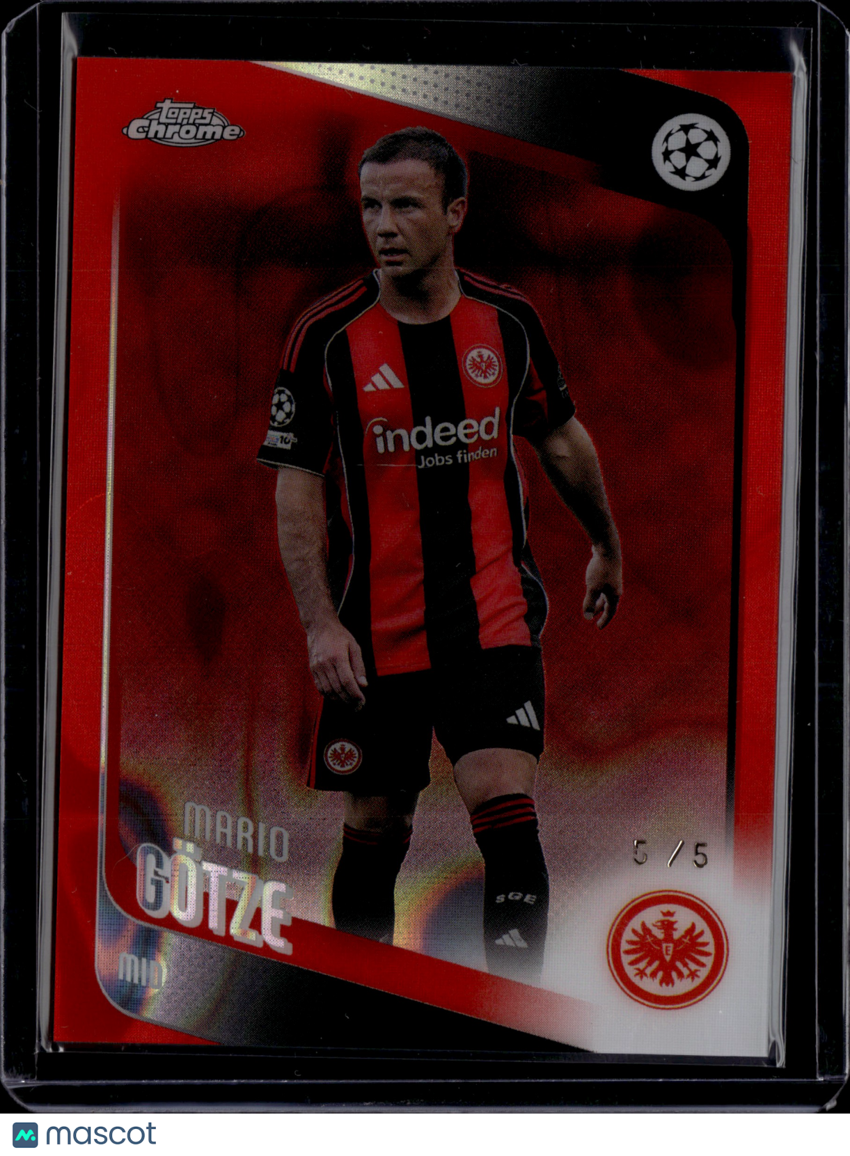 2026 Topps Chrome UEFA Champions League Mario Götze #162 Red /5