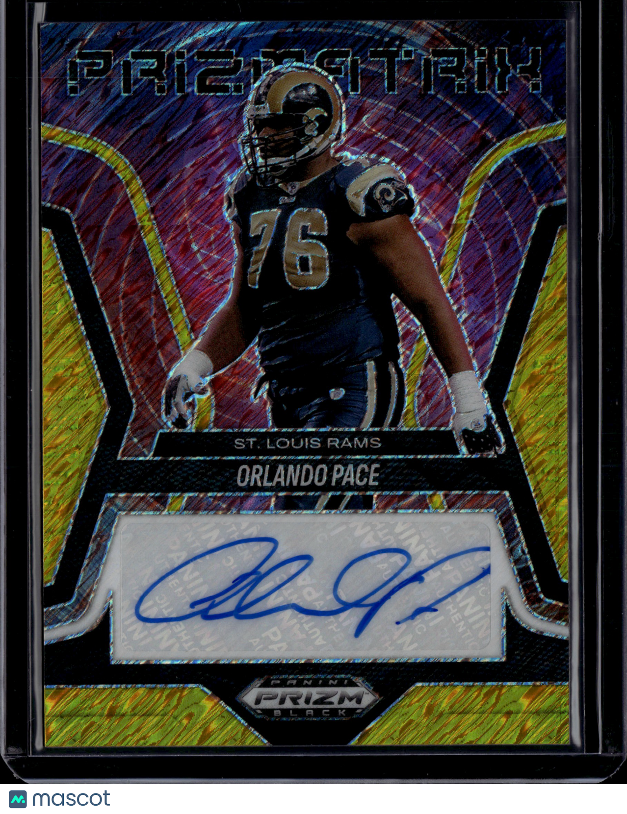 2026 Panini Prizm Black Prizmatrix Signatures Orlando Pace #PS-OPE Gold Auto /10