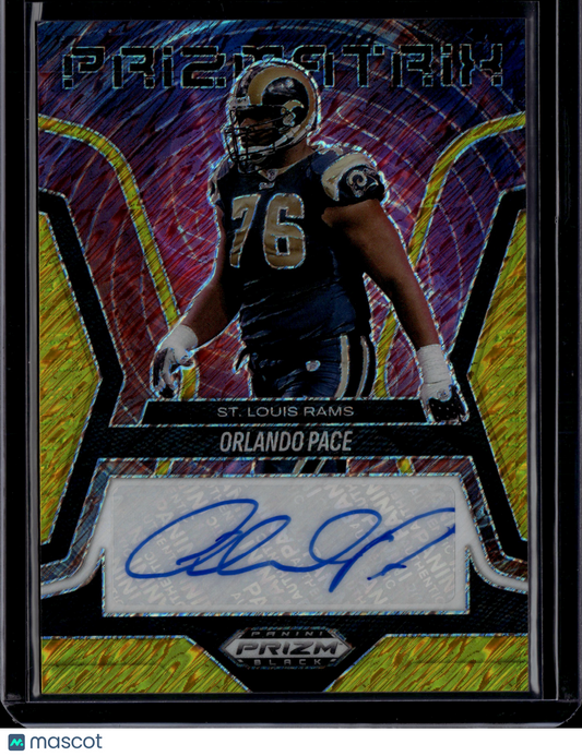 2026 Panini Prizm Black Prizmatrix Signatures Orlando Pace #PS-OPE Gold Auto /10