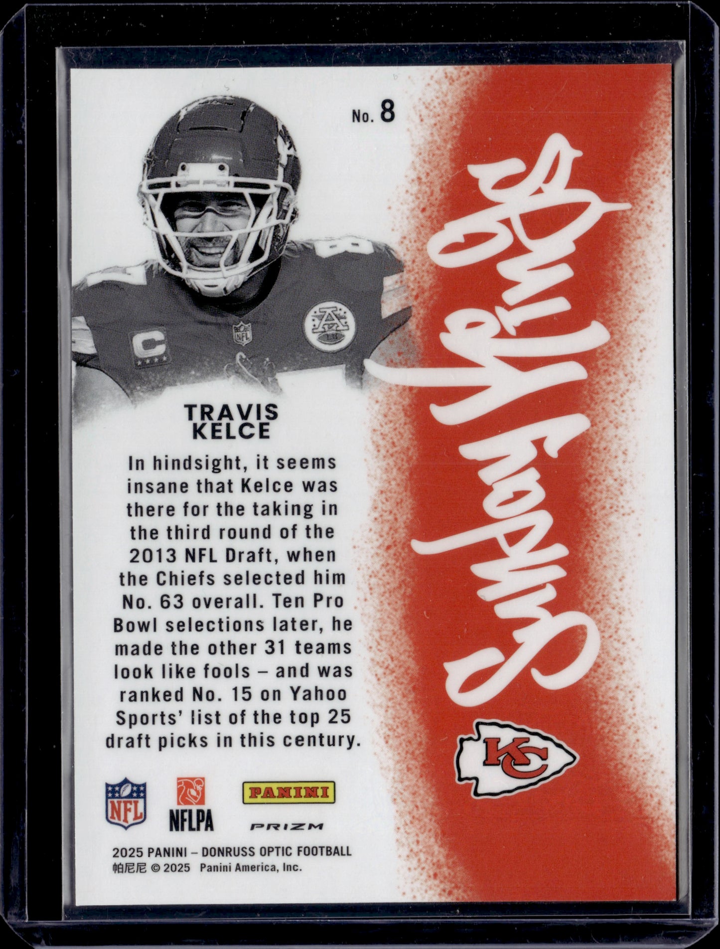 2025 Panini Donruss Optic Prizm Sunday Kings Travis Kelce #8