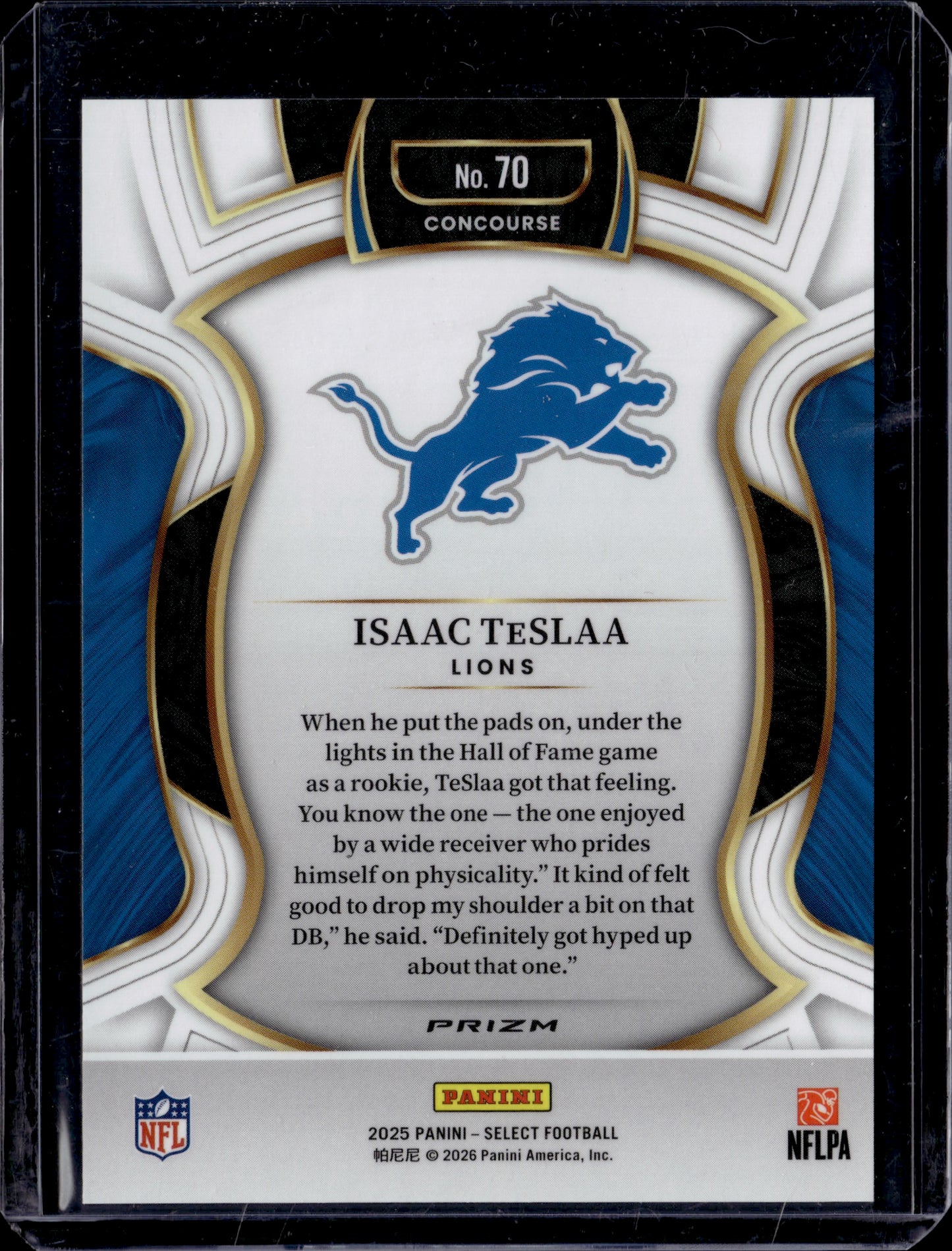 2026 Panini Select Prizm Concourse Isaac TeSlaa #70 Zebra SP RC