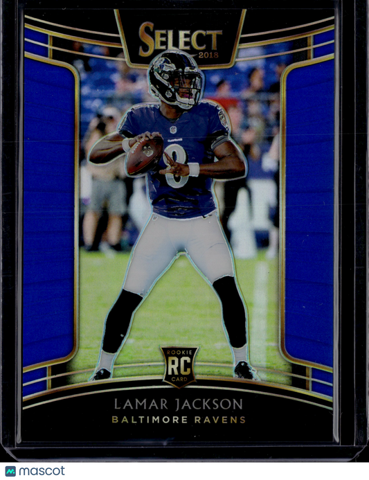 2019 Panini Select Prizm Concourse Lamar Jackson #70 Blue RC /175