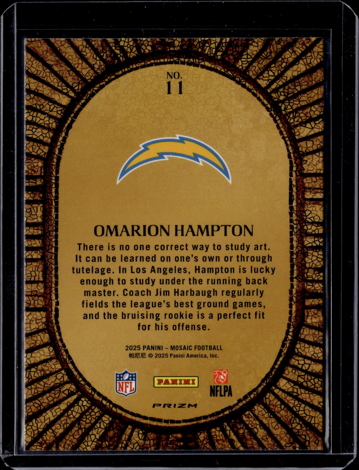2025 Panini Mosaic Football Micro Mosaic Omarion Hampton #11 RC