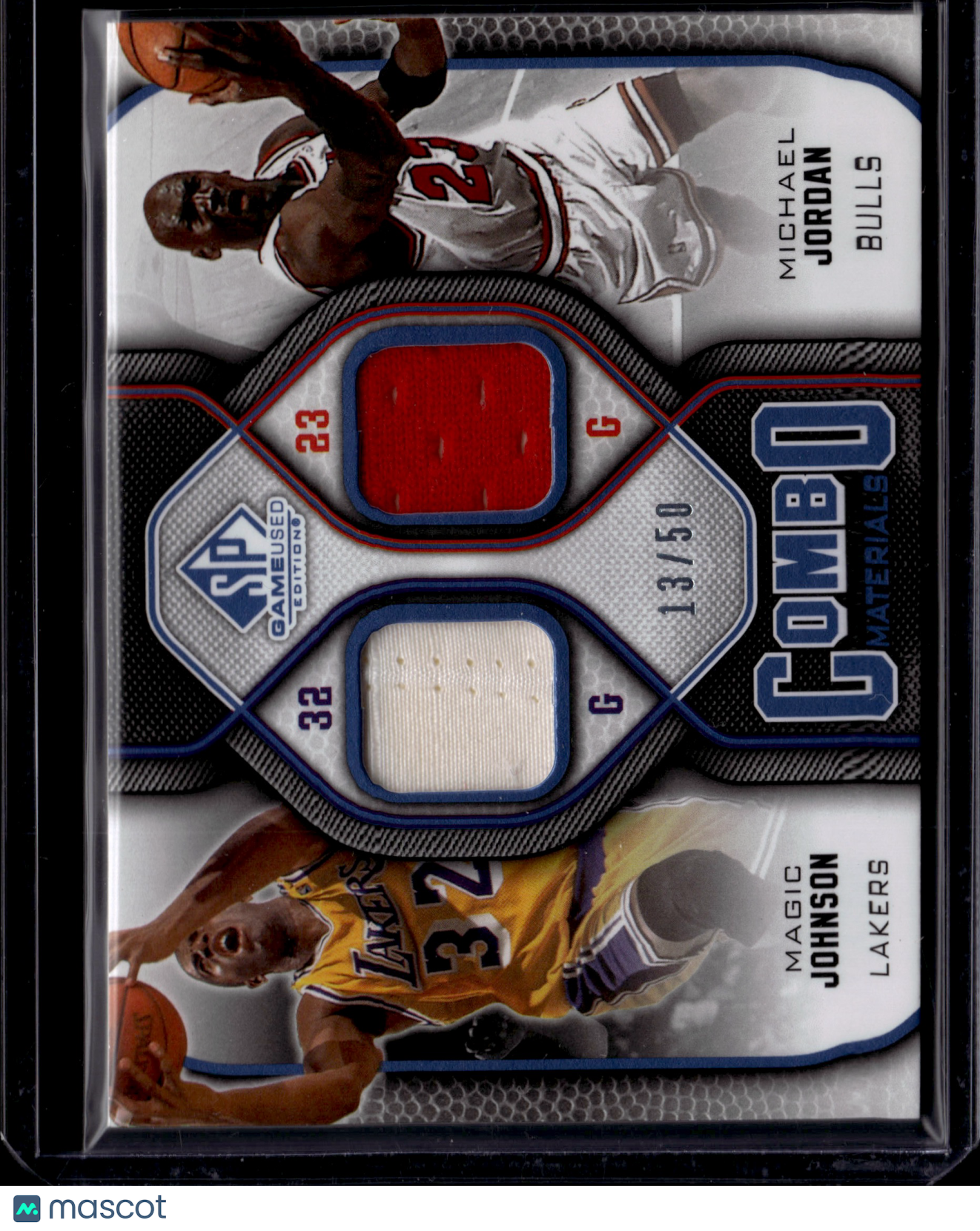 2009 Upper Deck SP Game Used Magic Johnson Michael Jordan /50 SSP