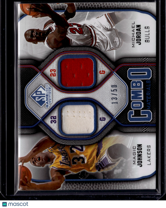 2009 Upper Deck SP Game Used Magic Johnson Michael Jordan /50 SSP