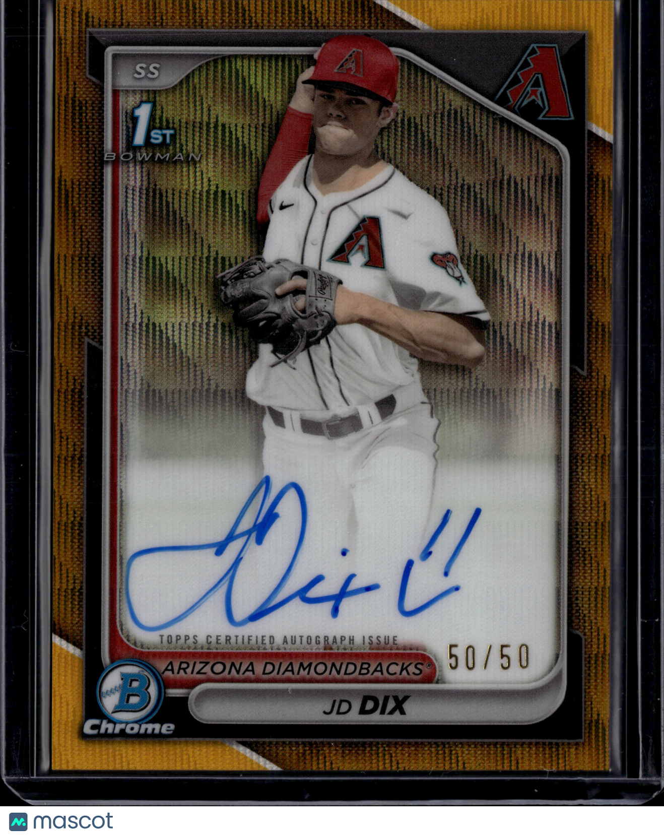 2024 Bowman Chrome JD Dix #CPA-JD Gold Wave Auto /50 1st Bowman