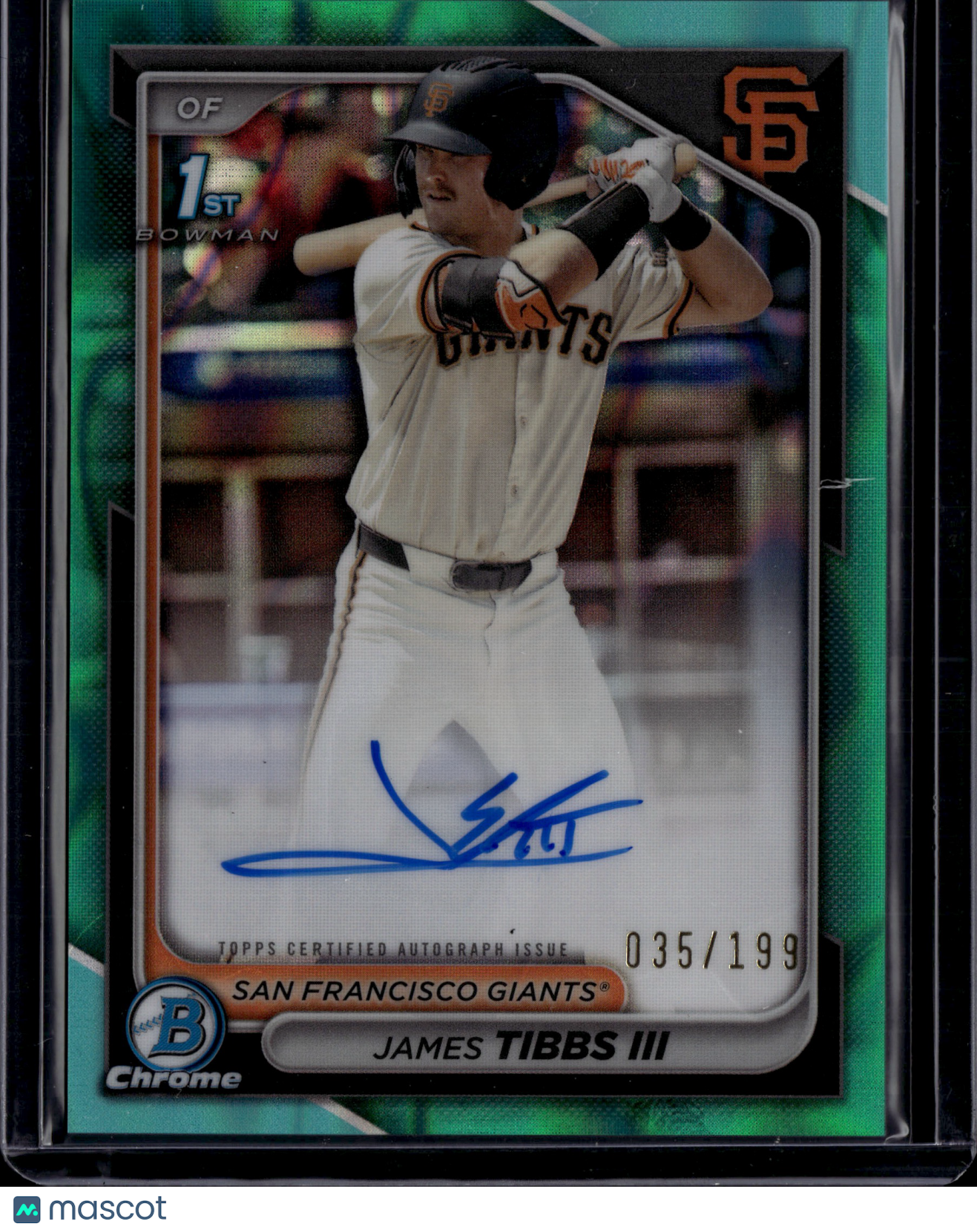 2024 Bowman Chrome James Tibbs III #CPA-JT Green Refractor 035/199