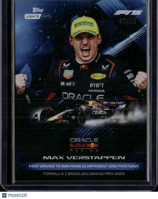 2023 Topps Lights Out Max Verstappen /99