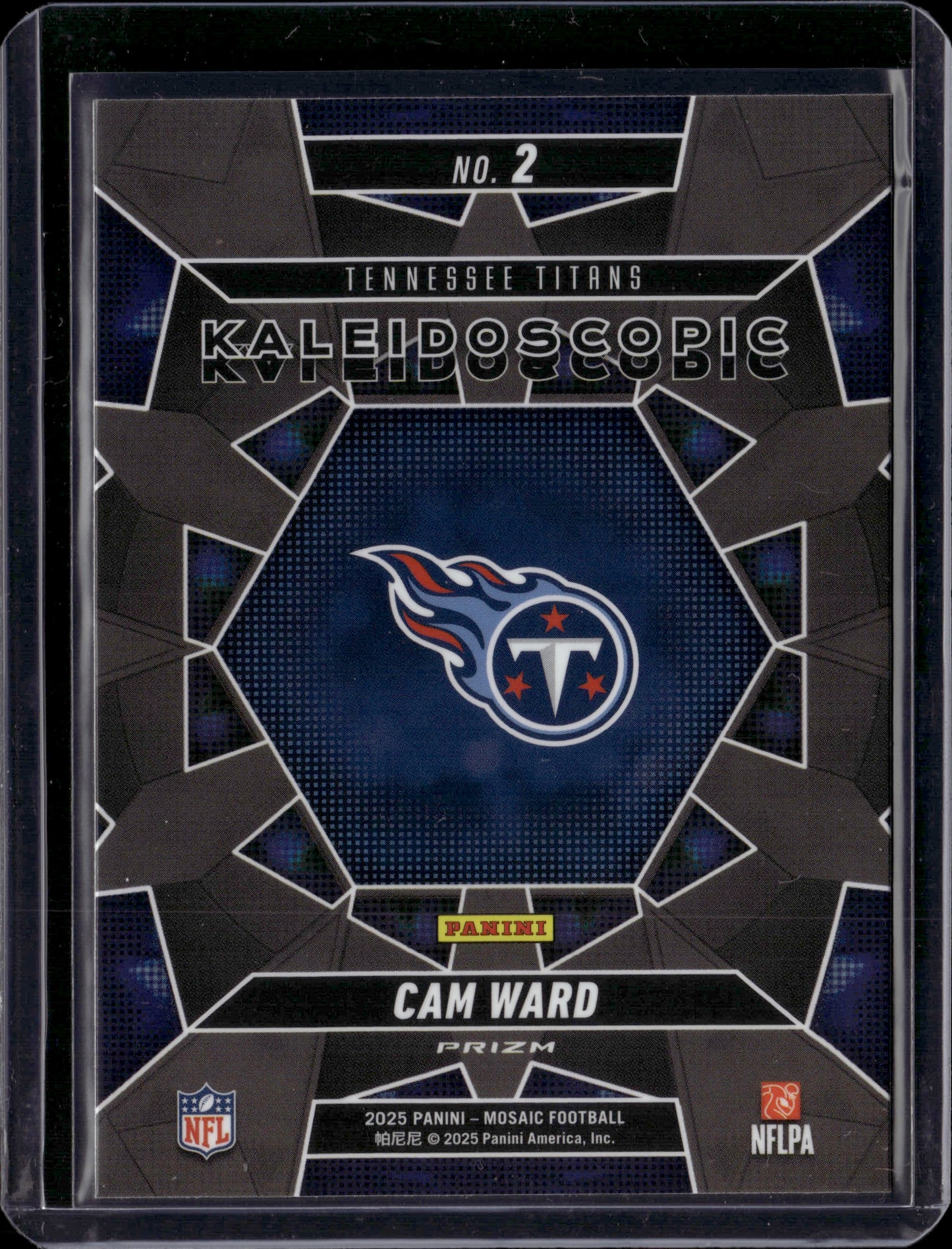 2025 Panini Mosaic Football Kaleidoscopic Cam Ward #2 RC