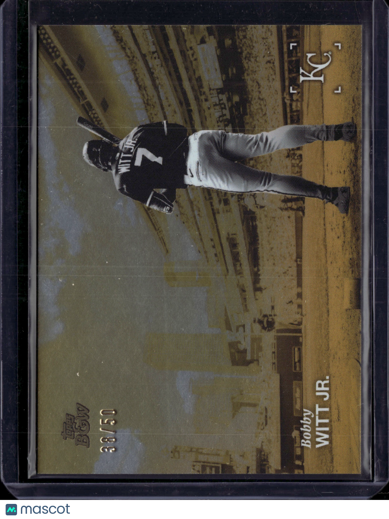 2025 Topps Black & White Bobby Witt Jr. #GH-05 Golden Hour /50
