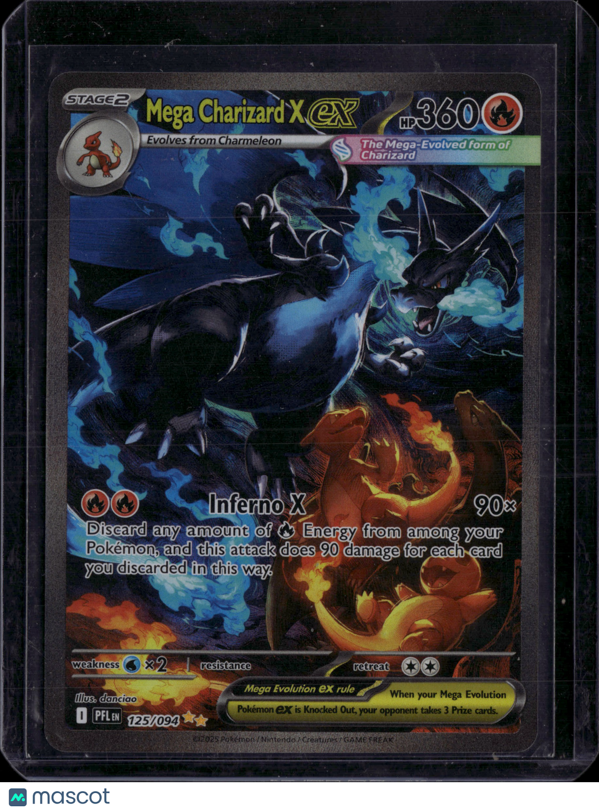 2025 Mega Evolution Phantasmal Flames Mega Charizard X EX Holo SAR #125/94