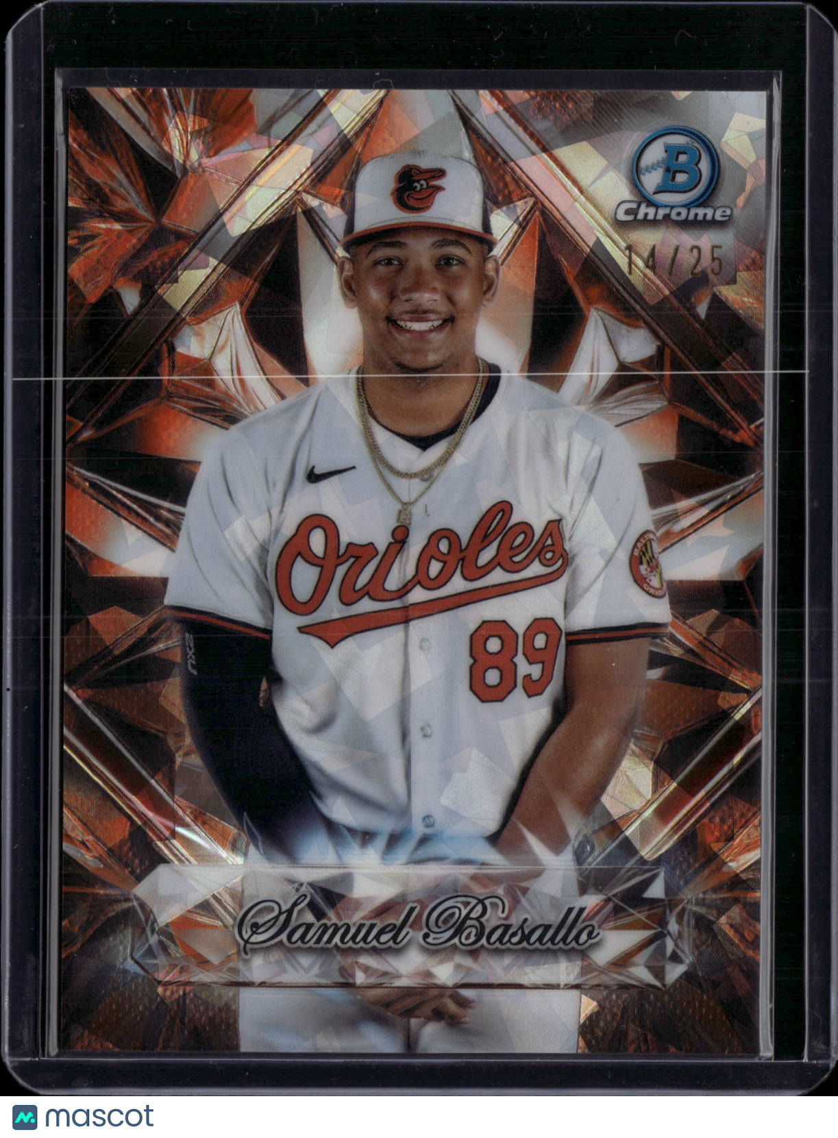 2025 Bowman Chrome Sapphire Selections Samuel Basallo #BSS-16 Orange 14/25