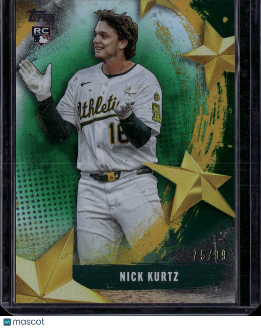 2025 Topps Stars of MLB Nick Kurtz #SMLB-61 Green 75/99 RC