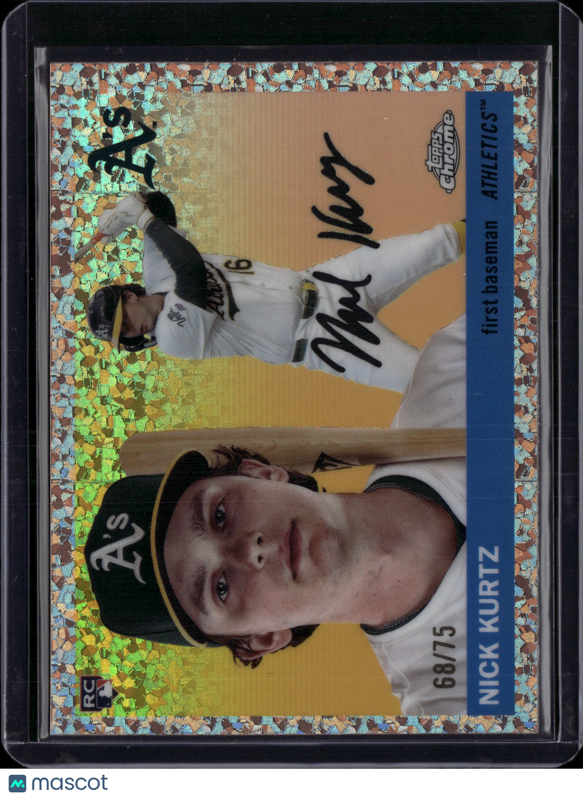 2025 Topps Heritage Chrome Nick Kurtz #254 Refractor 68/75 RC