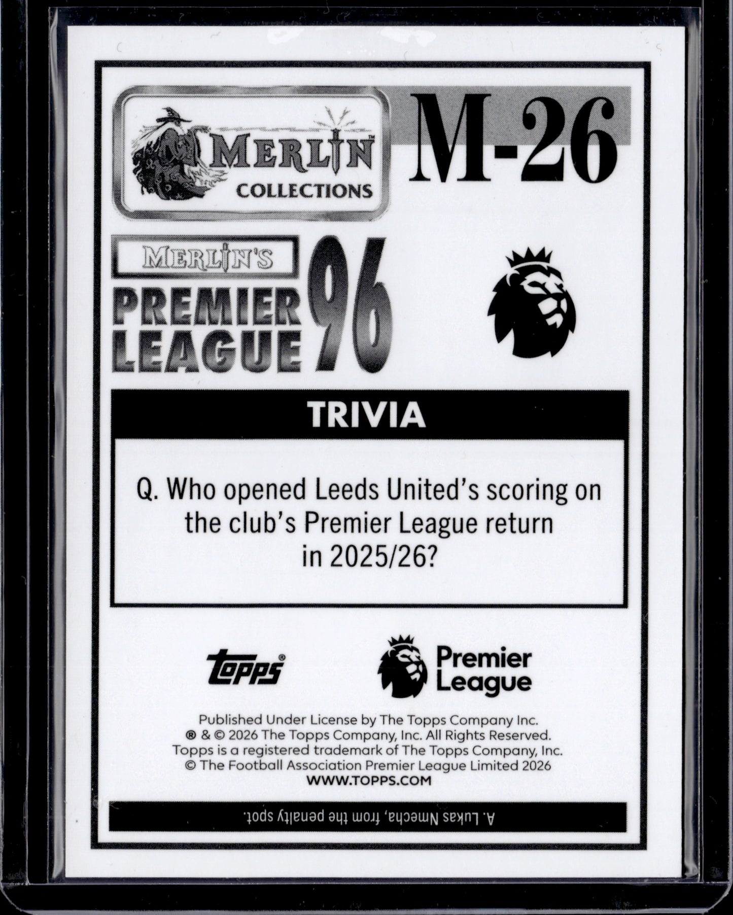 2026 Topps Merlin Premier League 96 Anton Stach #M-26 04/10