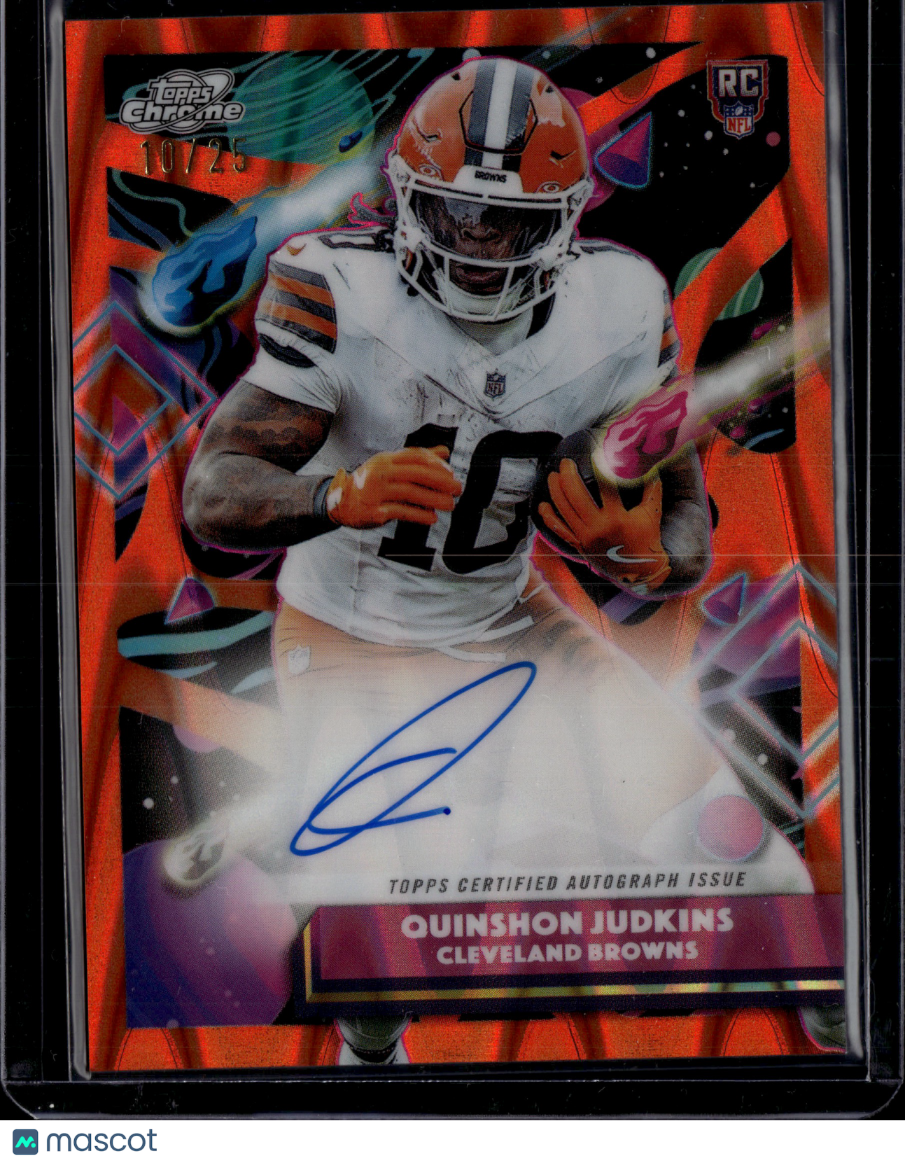 2025 Topps Chrome Quinshon Judkins #CCA-QJ Orange Auto /25 RC