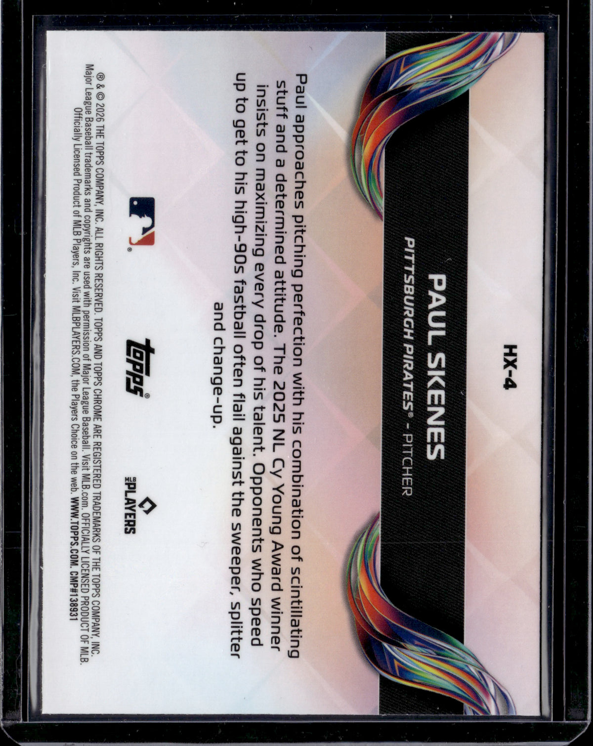 2026 Topps Chrome Helix Paul Skenes #HX-4