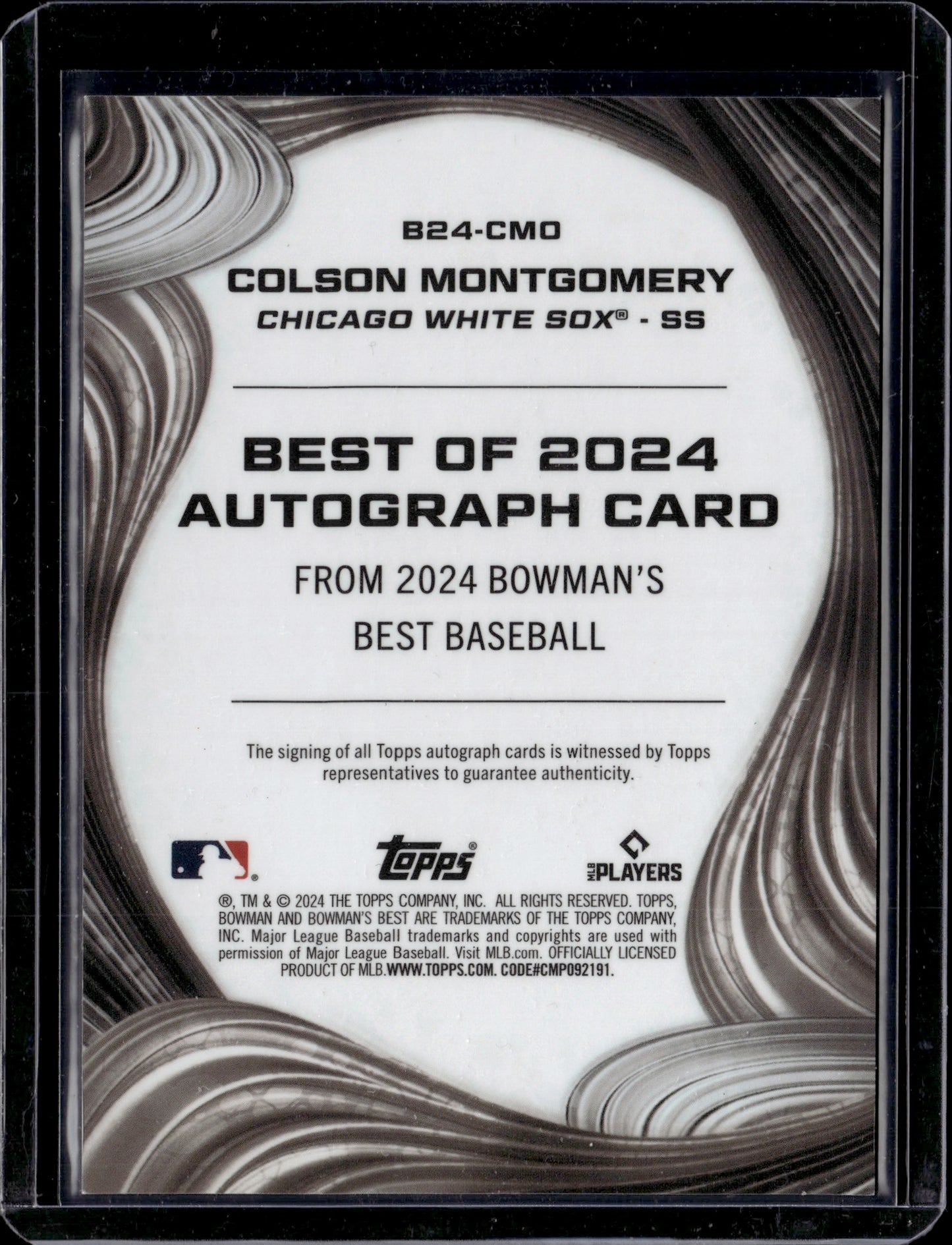 2024 Bowman's Best Colson Montgomery #B24-CMO Red Lava Auto /5