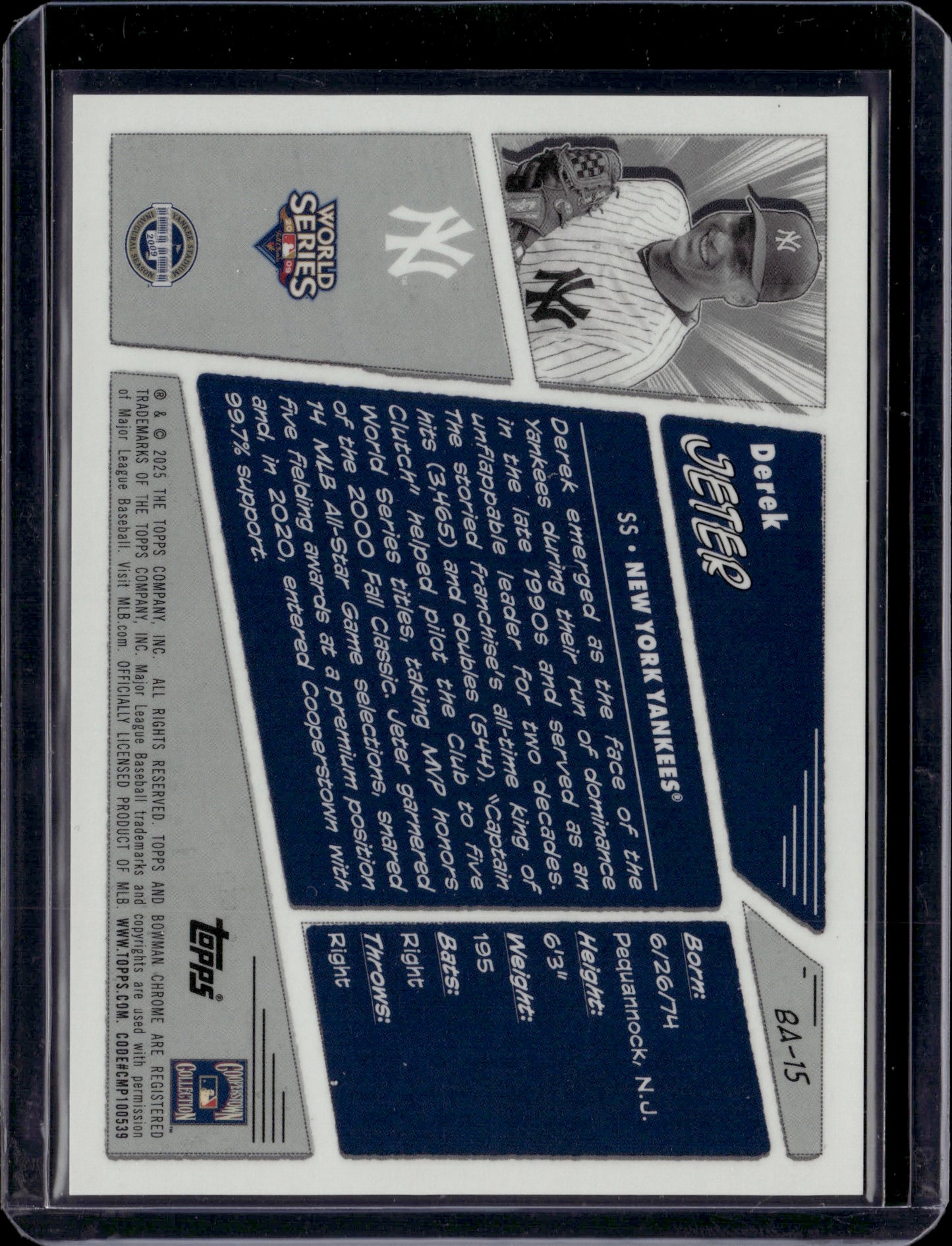 2025 Topps Baseball Anime Derek Jeter #BA-15 SSP