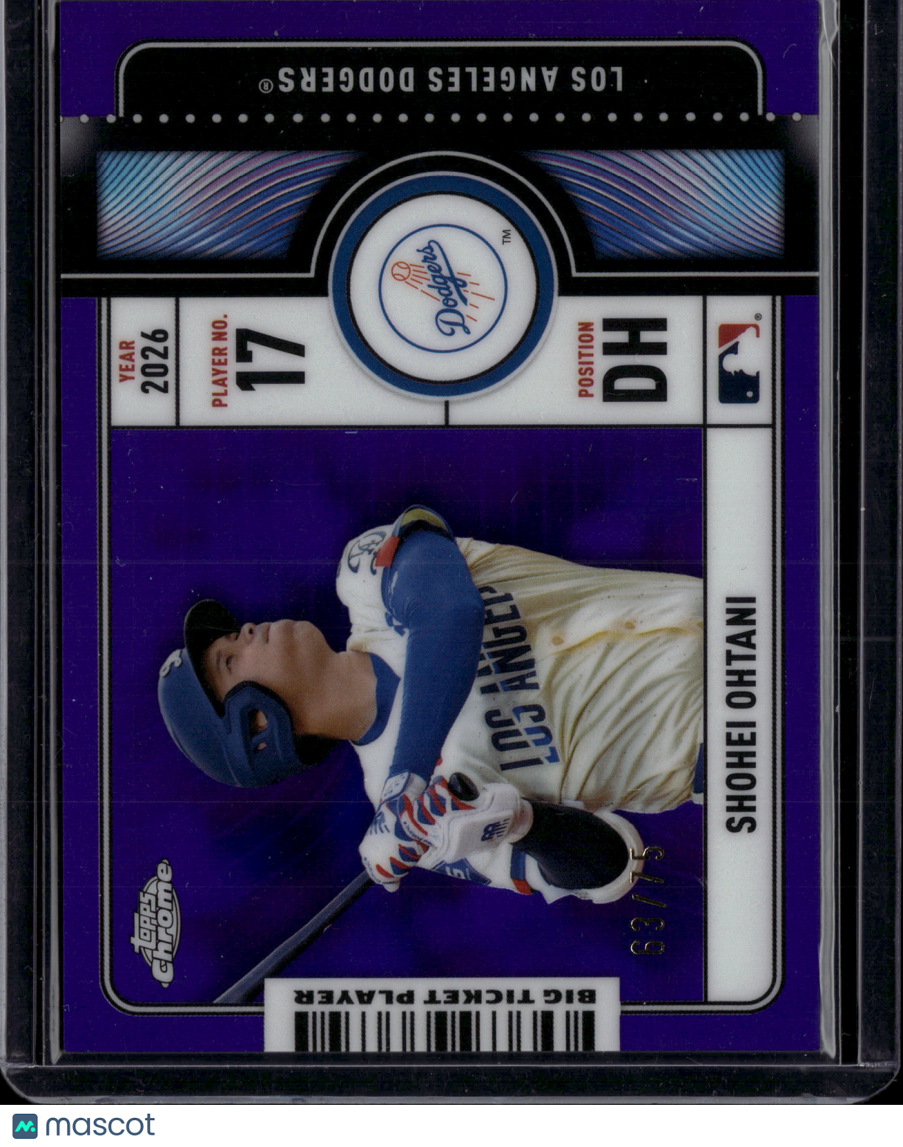 2026 Topps Chrome Big Ticket Player Shohei Ohtani #BTP-3 Purple 63/75