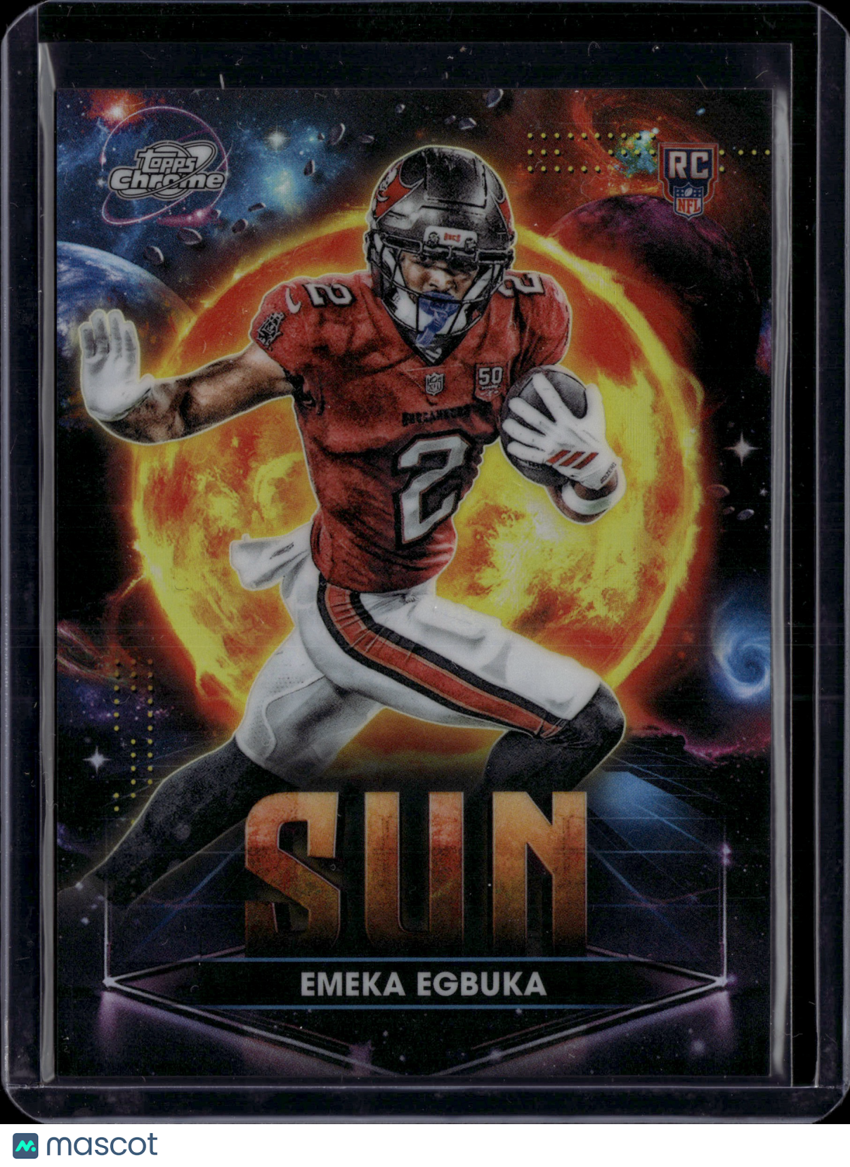 2025 Topps Chrome Emeka Egbuka Planetary Pursuit Sun PPSU-EE RC