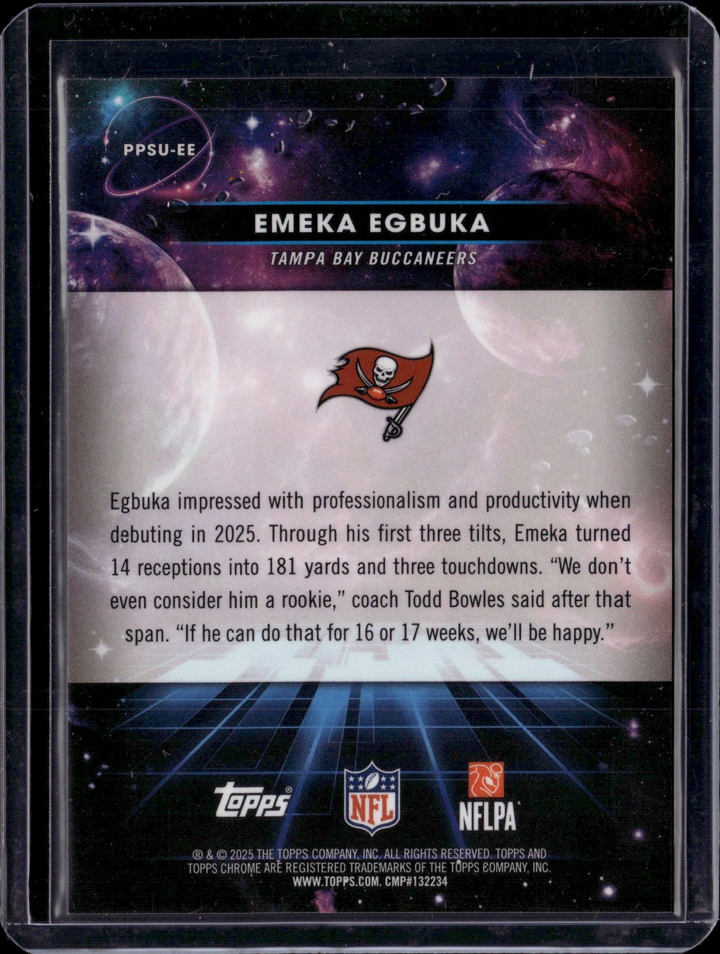 2025 Topps Chrome Emeka Egbuka Planetary Pursuit Sun PPSU-EE RC