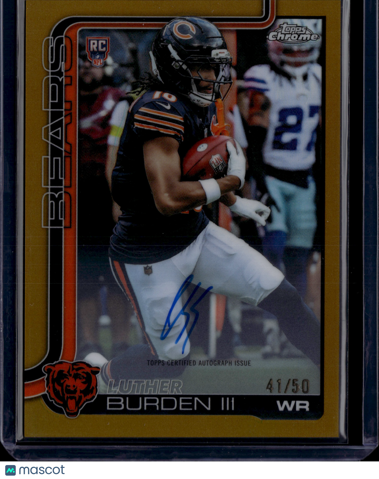 2025 Topps Chrome Luther Burden III #RA-LB Gold Auto /50 RC