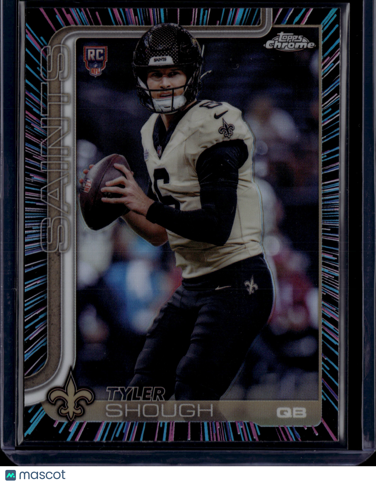 2025 Topps Chrome Tyler Shough Neon Burst #398 RC