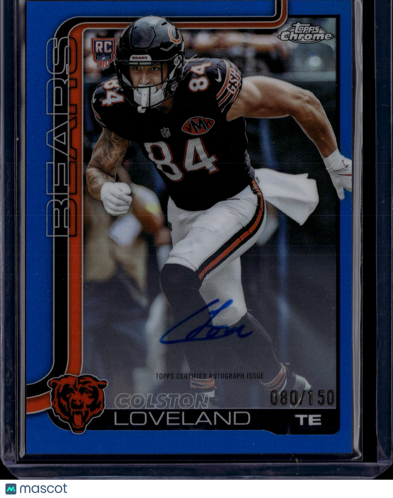 2025 Topps Chrome Colston Loveland #RA-CL Blue Auto /150 RC