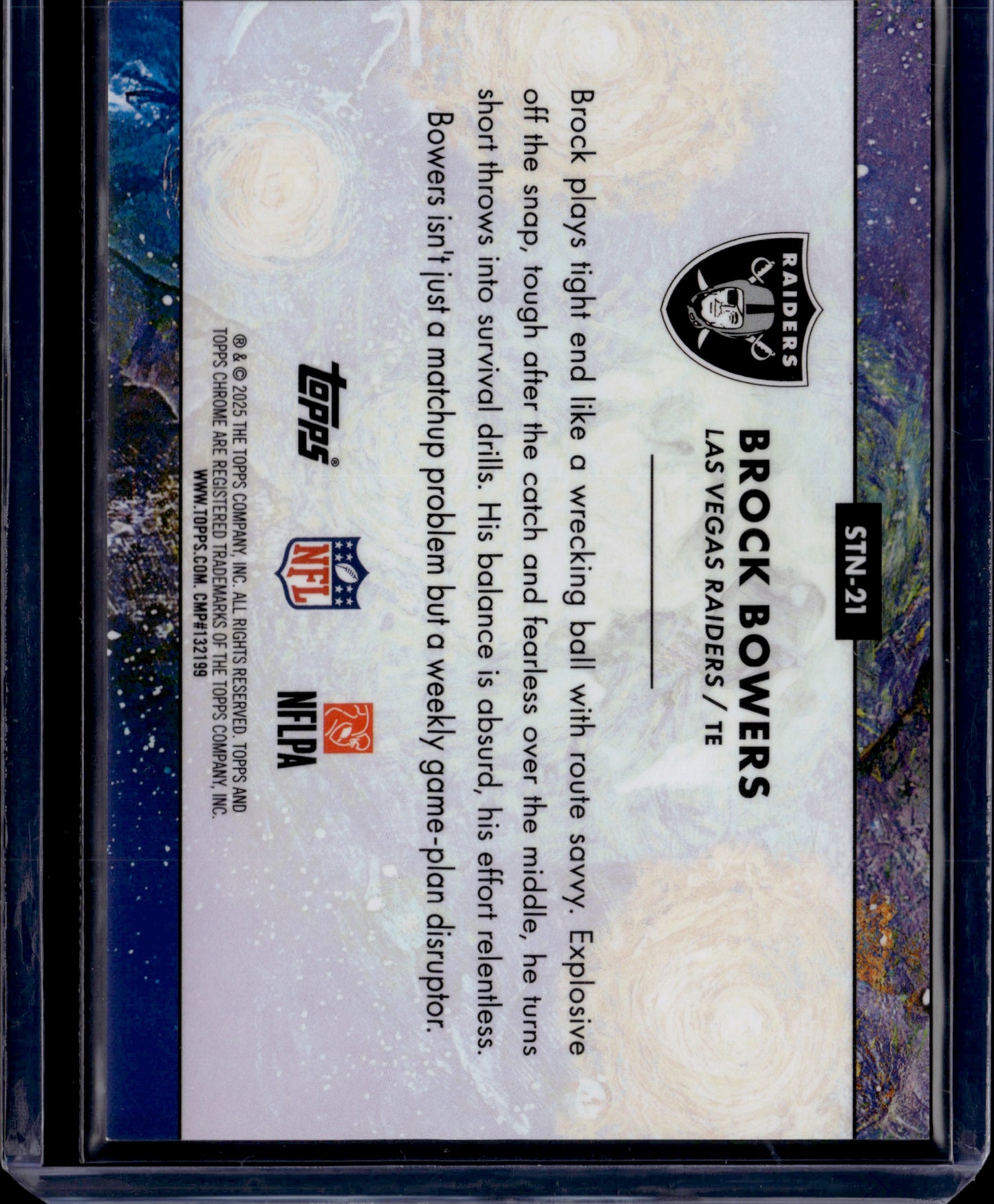 2025 Topps Chrome Starry Night Brock Bowers #STN-21 Red /5