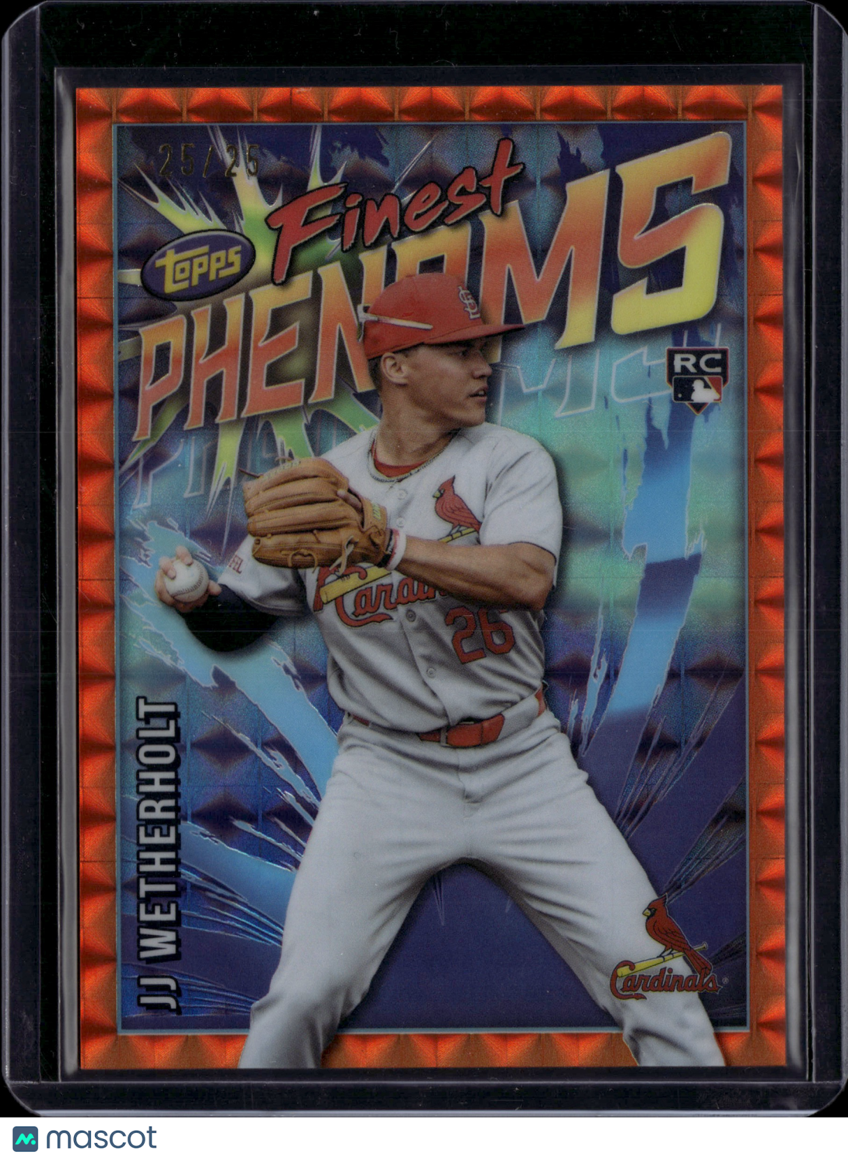 2026 Topps Finest Finest Phenoms JJ Wetherholt #FF-23 Orange Refractor RC 25/25
