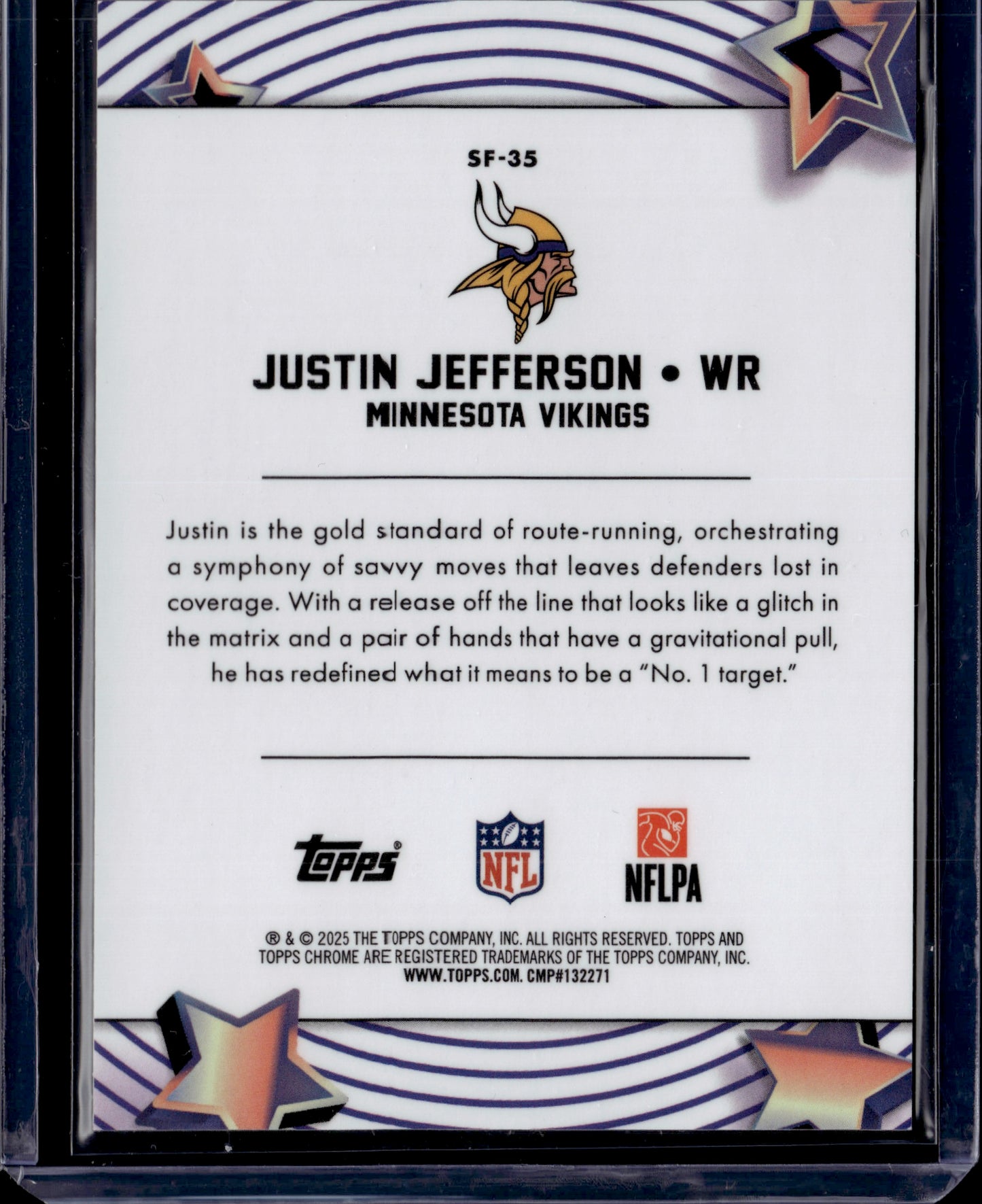 2025 Topps Chrome Starfractor Justin Jefferson /10 #SF-35
