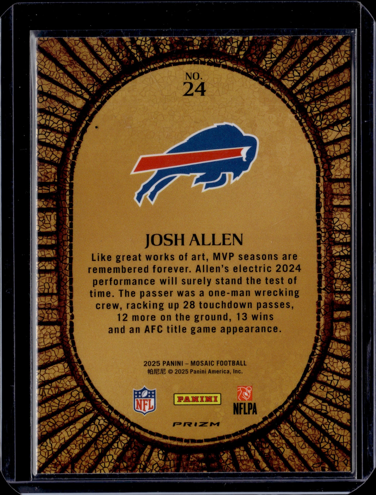 2025 Panini Mosaic Football Josh Allen #24 Micro mosaic