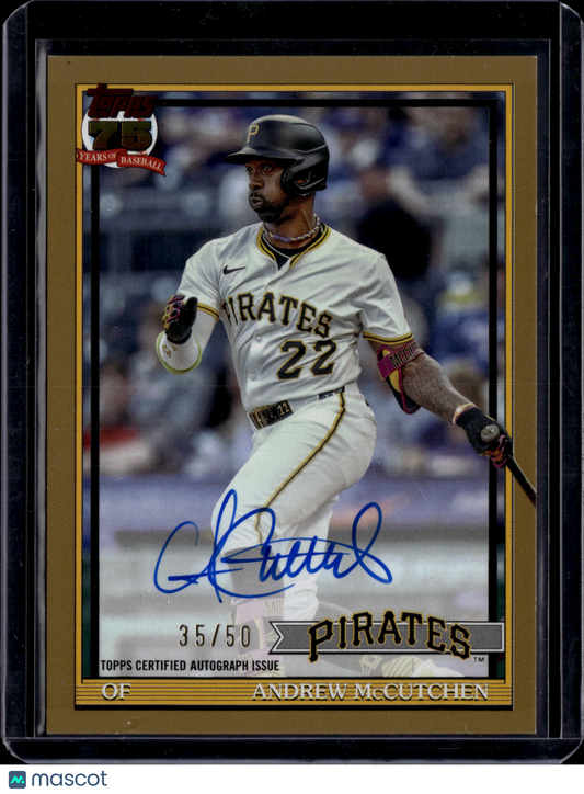 2026 Topps Baseball Andrew McCutchen #91A-AM Gold Auto /50