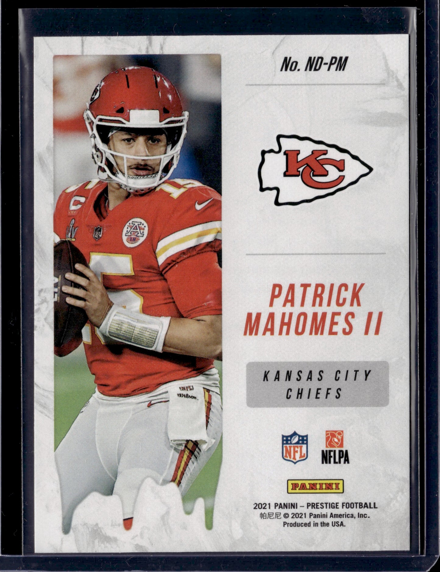 2021 Panini Prestige Football Drip Patrick Mahomes II SP #ND-PM