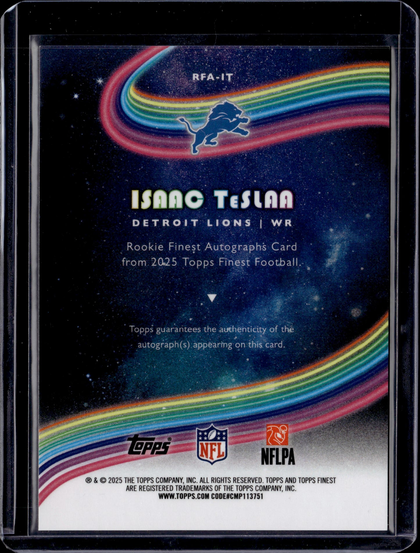 2025 Topps Finest Isaac Teslaa #RFA-IT RC Auto /50