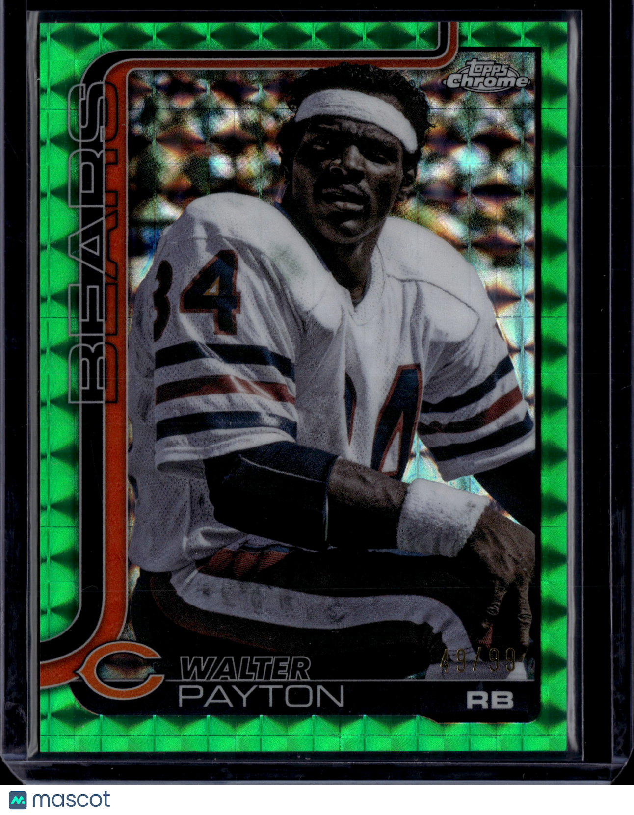 2025 Topps Chrome Walter Payton #402 Green Variation /99