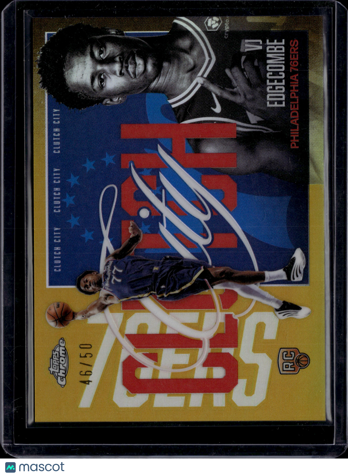 2026 Topps Chrome Clutch City VJ Edgecombe #YQ-3 RC /50