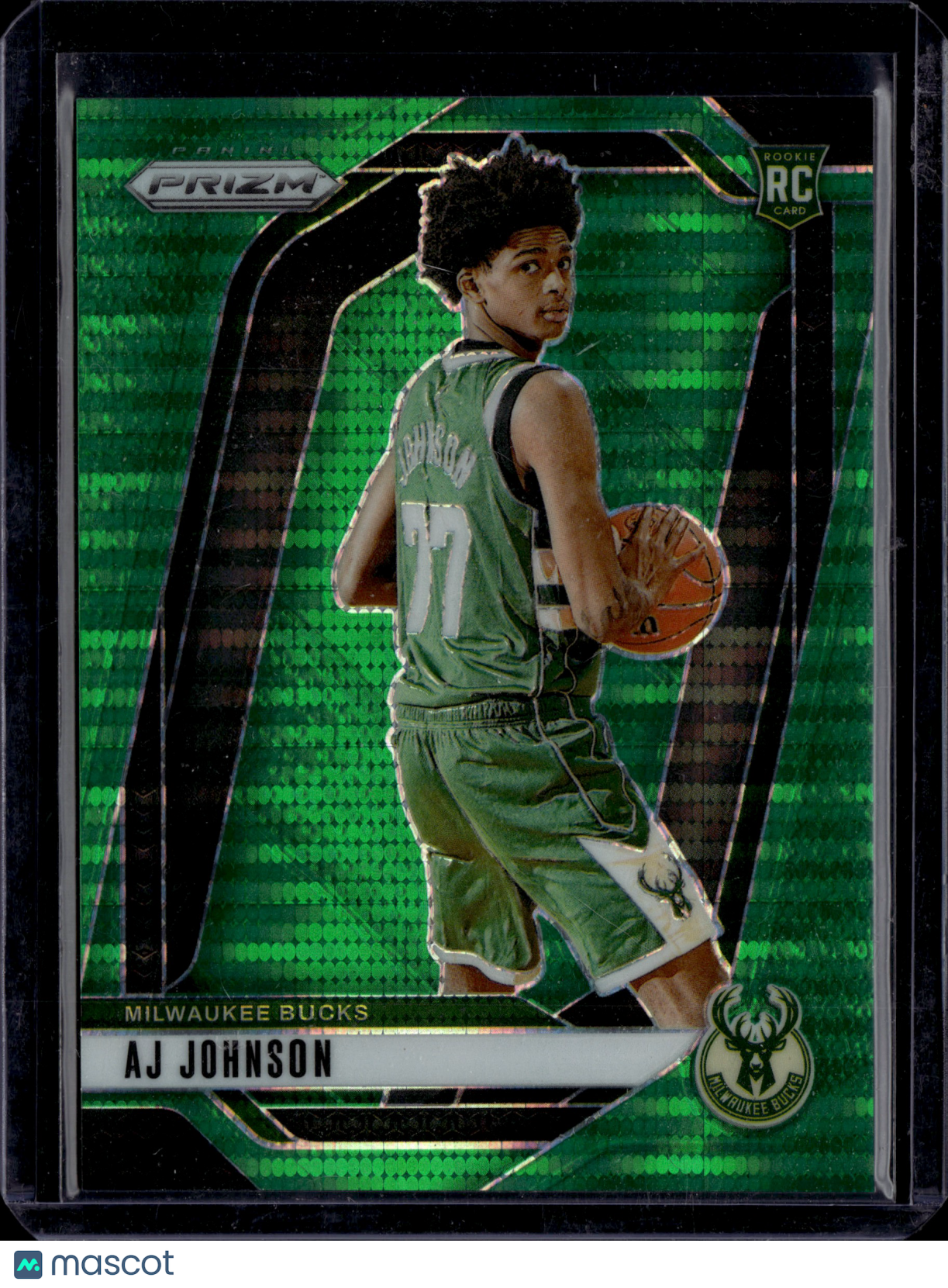 2024 Panini Prizm AJ Johnson #251 Green Pulsar RC 01/25