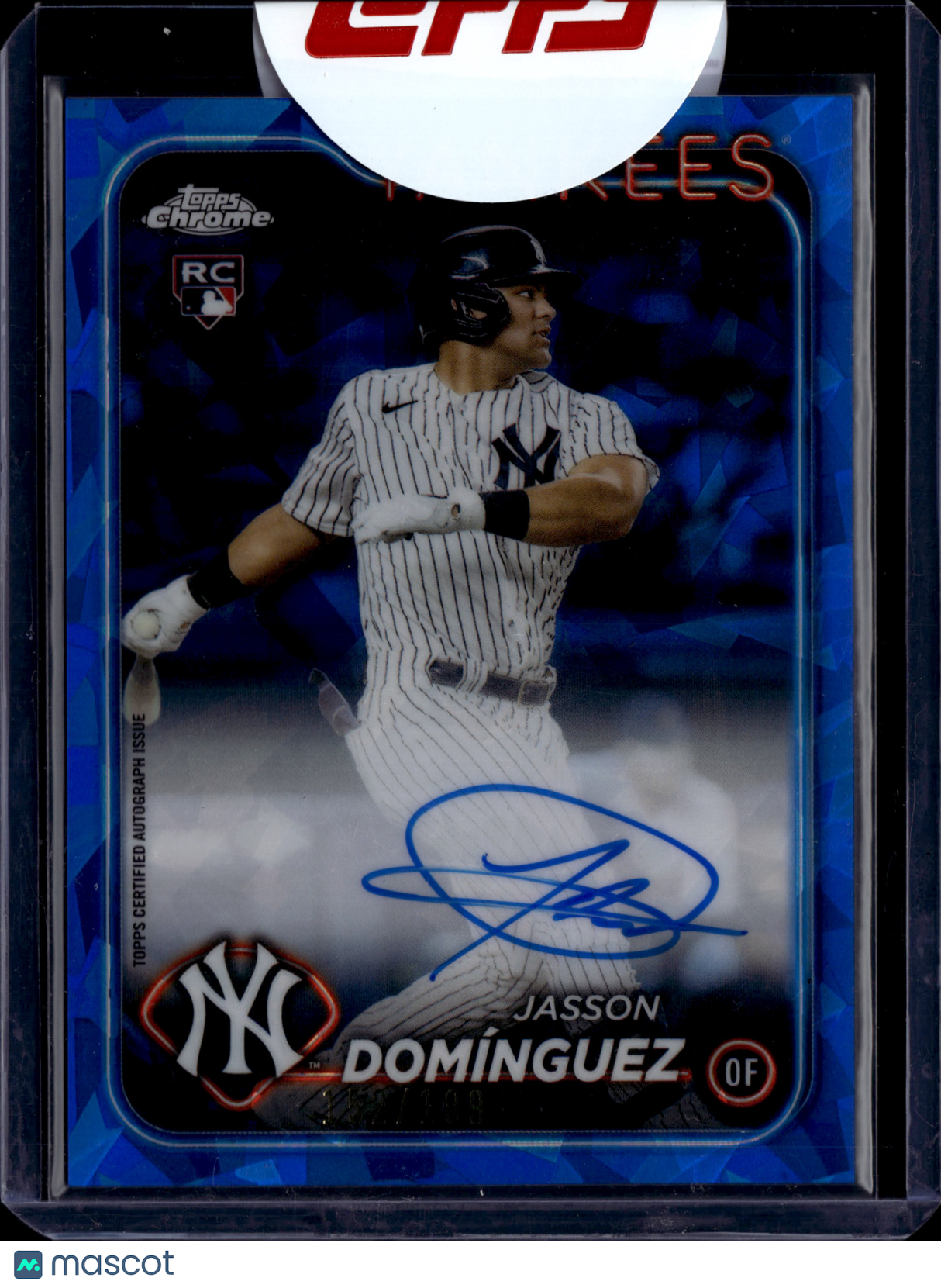 2024 Topps Chrome Sapphire Edition Jasson Domínguez Auto #USA-JD RC