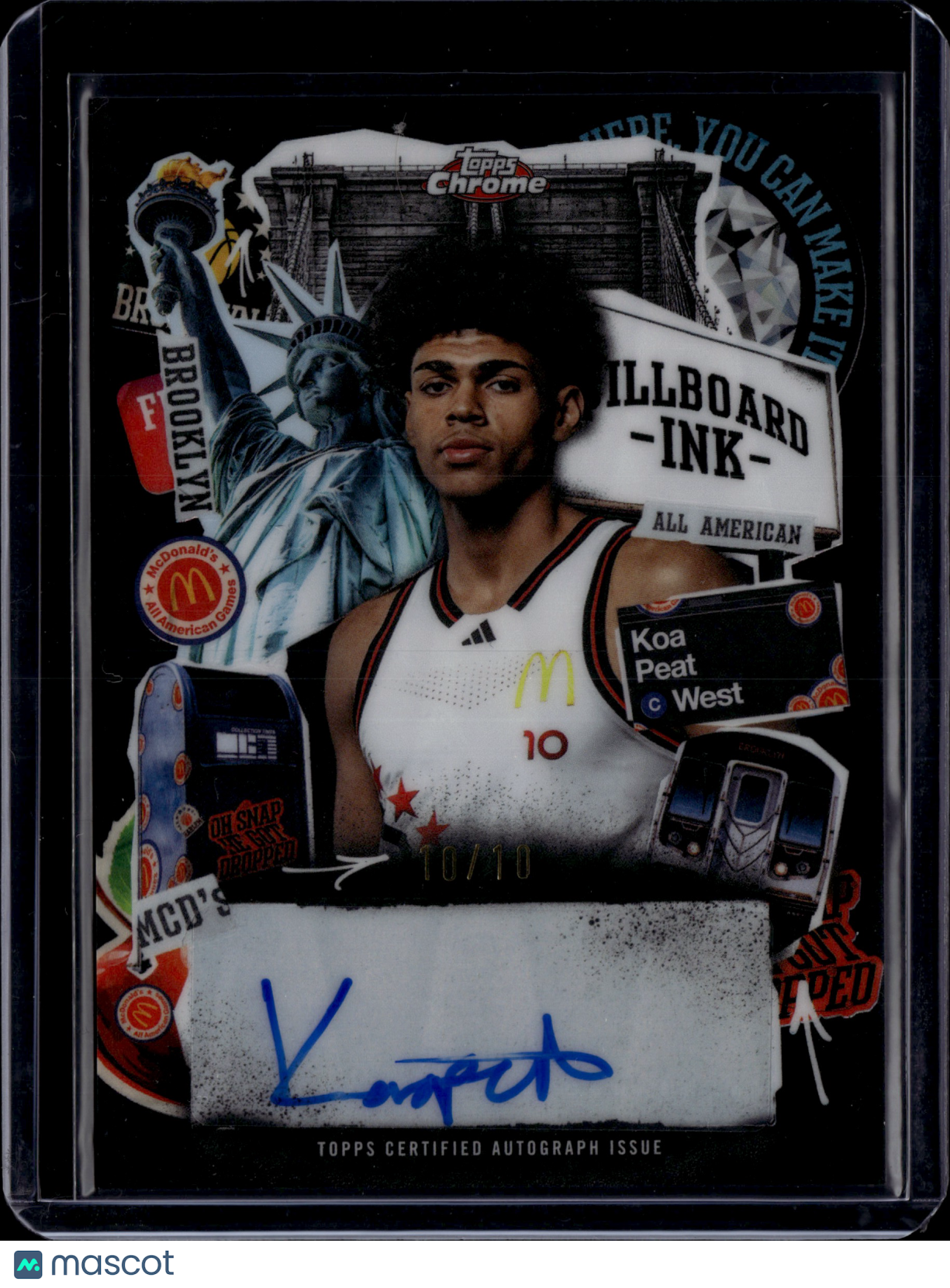 2025 Topps Chrome McDonald's All American Billboard Ink Koa Peat #BI-KP Auto /10