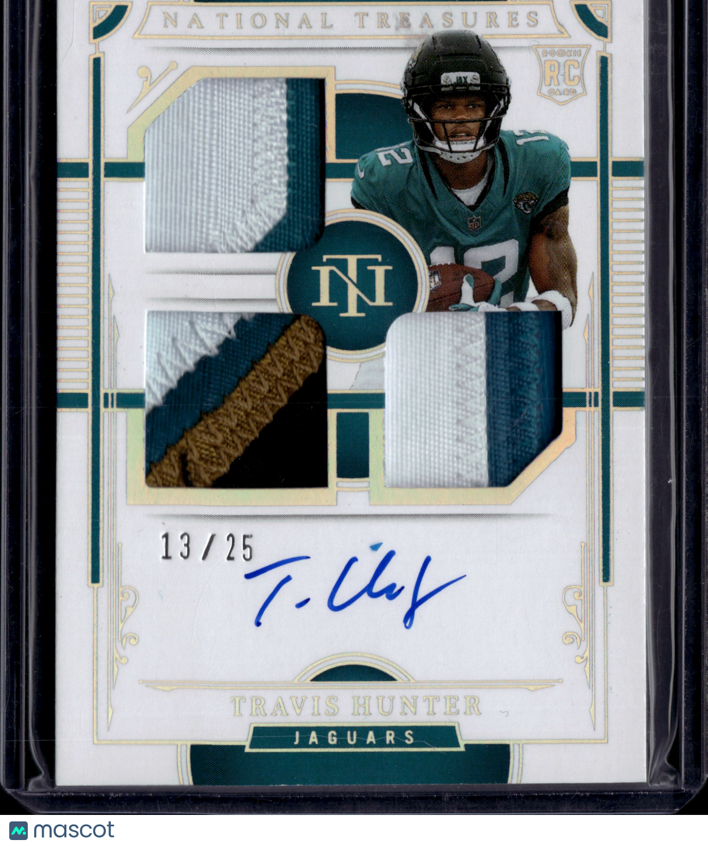 2026 Panini National Treasures Football Travis Hunter #RMS-THR Patch Auto /25