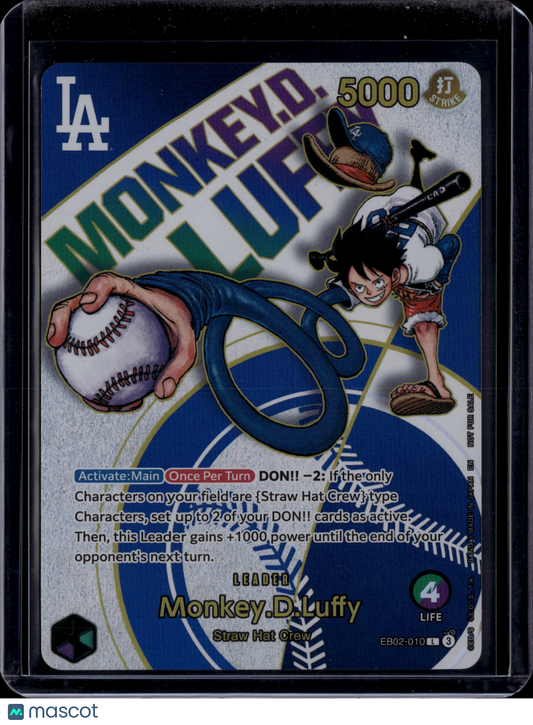 ONE PIECE Luffy Dodgers Night EB02-010 Monkey D. Luffy Promo NM