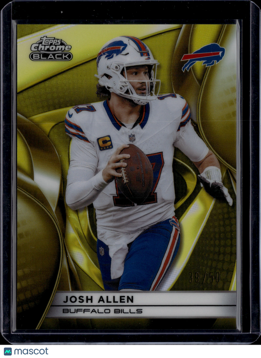 2025 Topps Chrome Black Josh Allen #12 Gold /50