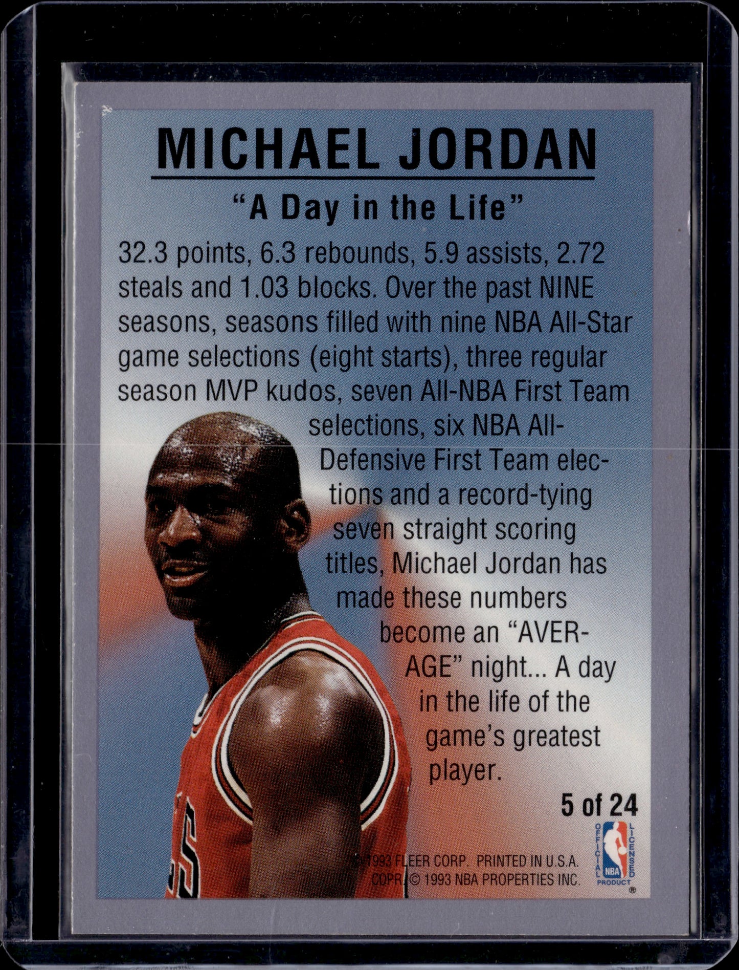 1993 Fleer Michael Jordan A Day in the Life Michael Jordan #5