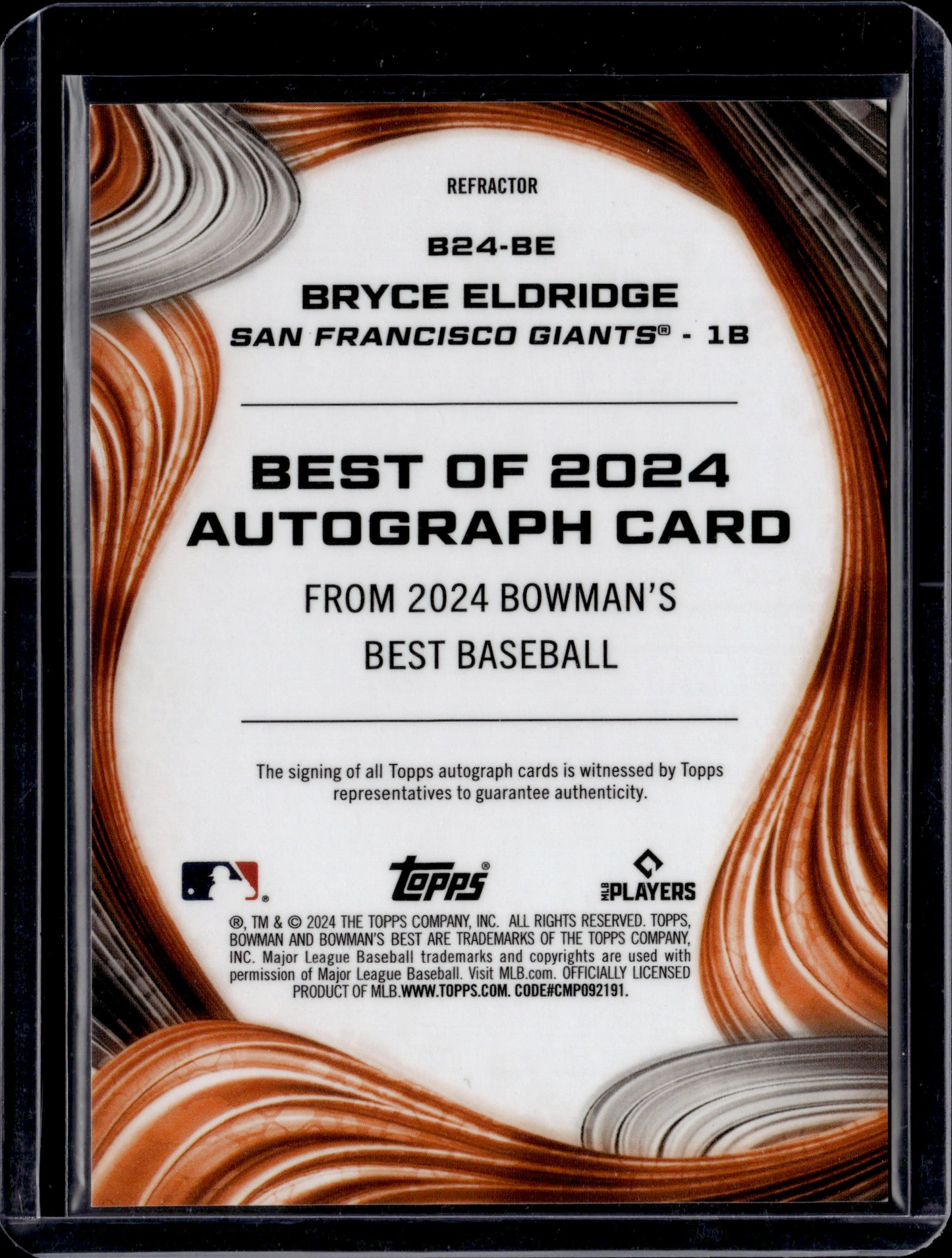 2024 Bowman's Best Bryce Eldridge #B24-BE Refractor Auto