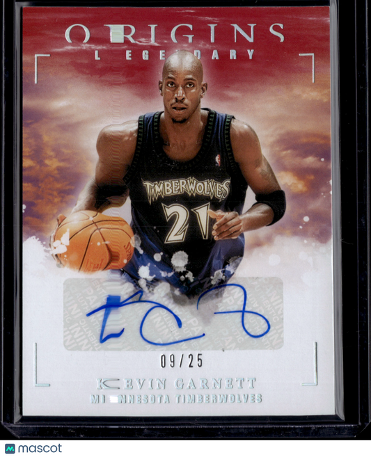 2020 Panini Origins Basketball Legendary Autographs Kevin Garnett #LA-KGN /25